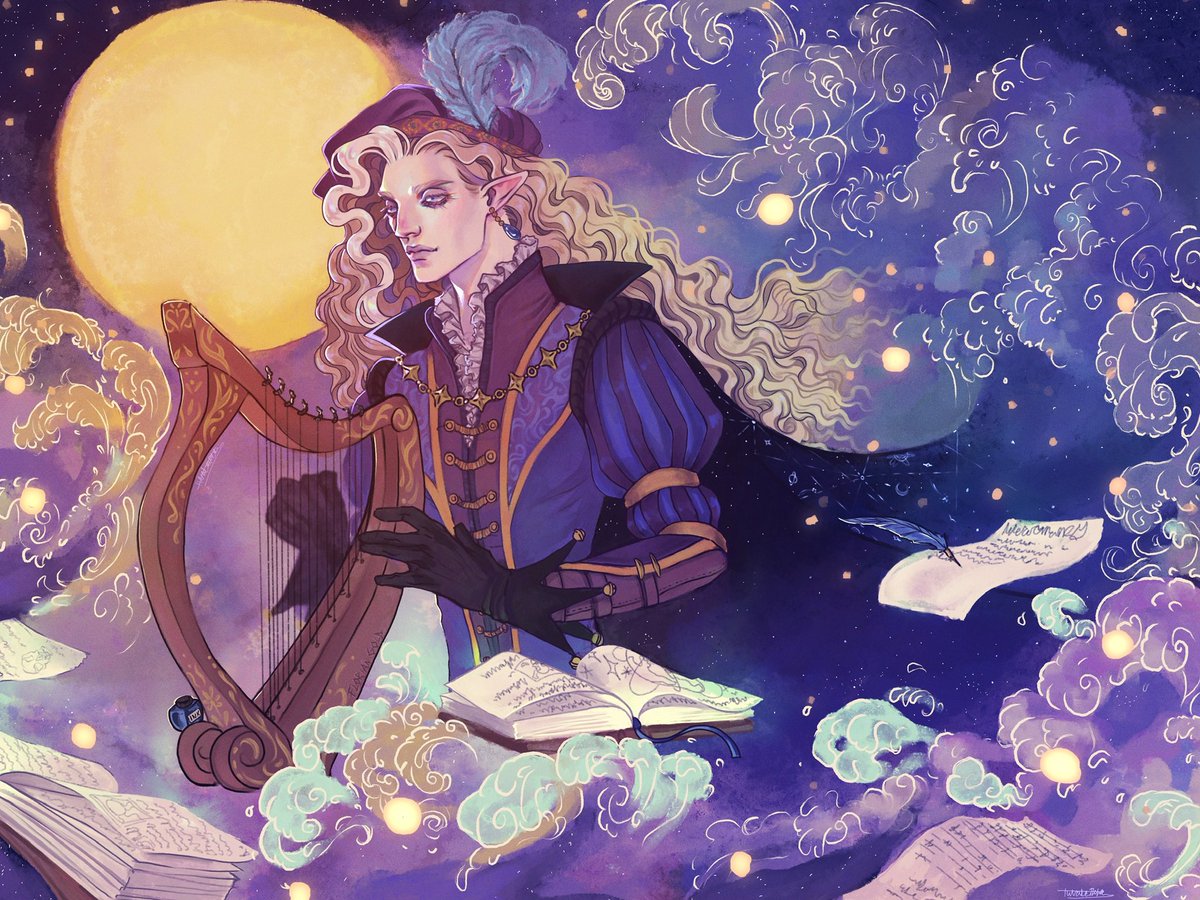 Senkyel_'s tweet photo. Had to paint my new dnd character Florian Gold✨ i had my first session w him yesterday and im already obsessed👉👈💖 #dnd #dndart #DnDcharacter #originalcharacter #art #artist https://t.co/He8SgR3dsU