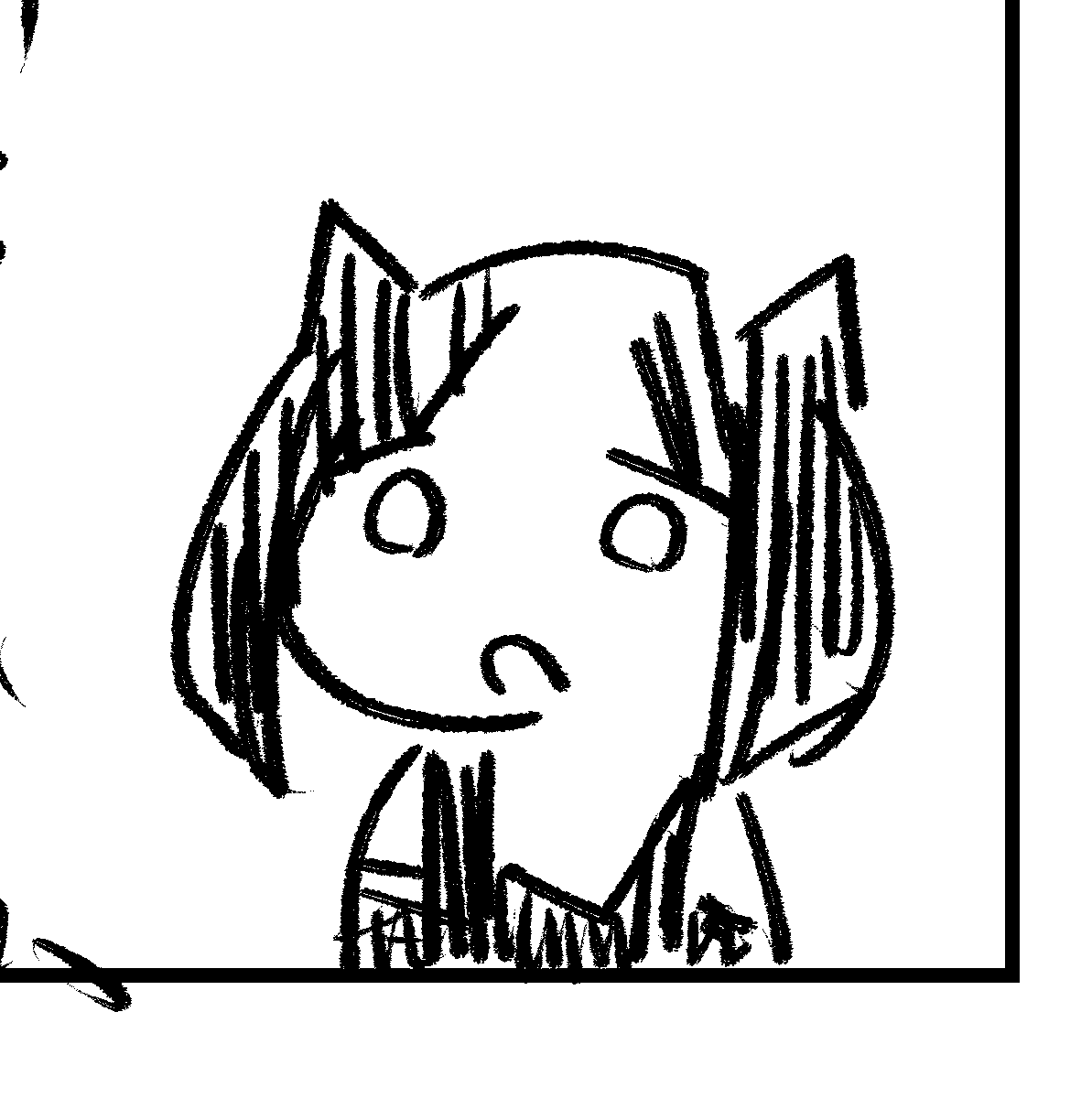 ネーム時点で描いてたきらがなんか面白いので投稿しとく 