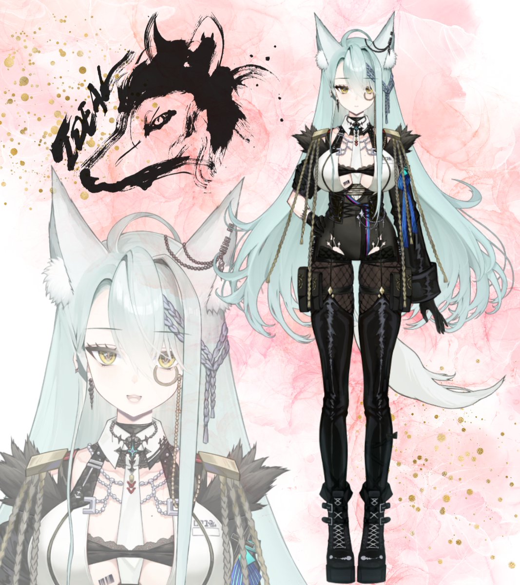 IDEAL_Vtuber's tweet photo. 今まで載せてなかったから貼っとくね！！
全身画像と表情差分
FA待ってるね🥰🥰🥰
#狼お姉さま https://t.co/mMQsvAwJiM