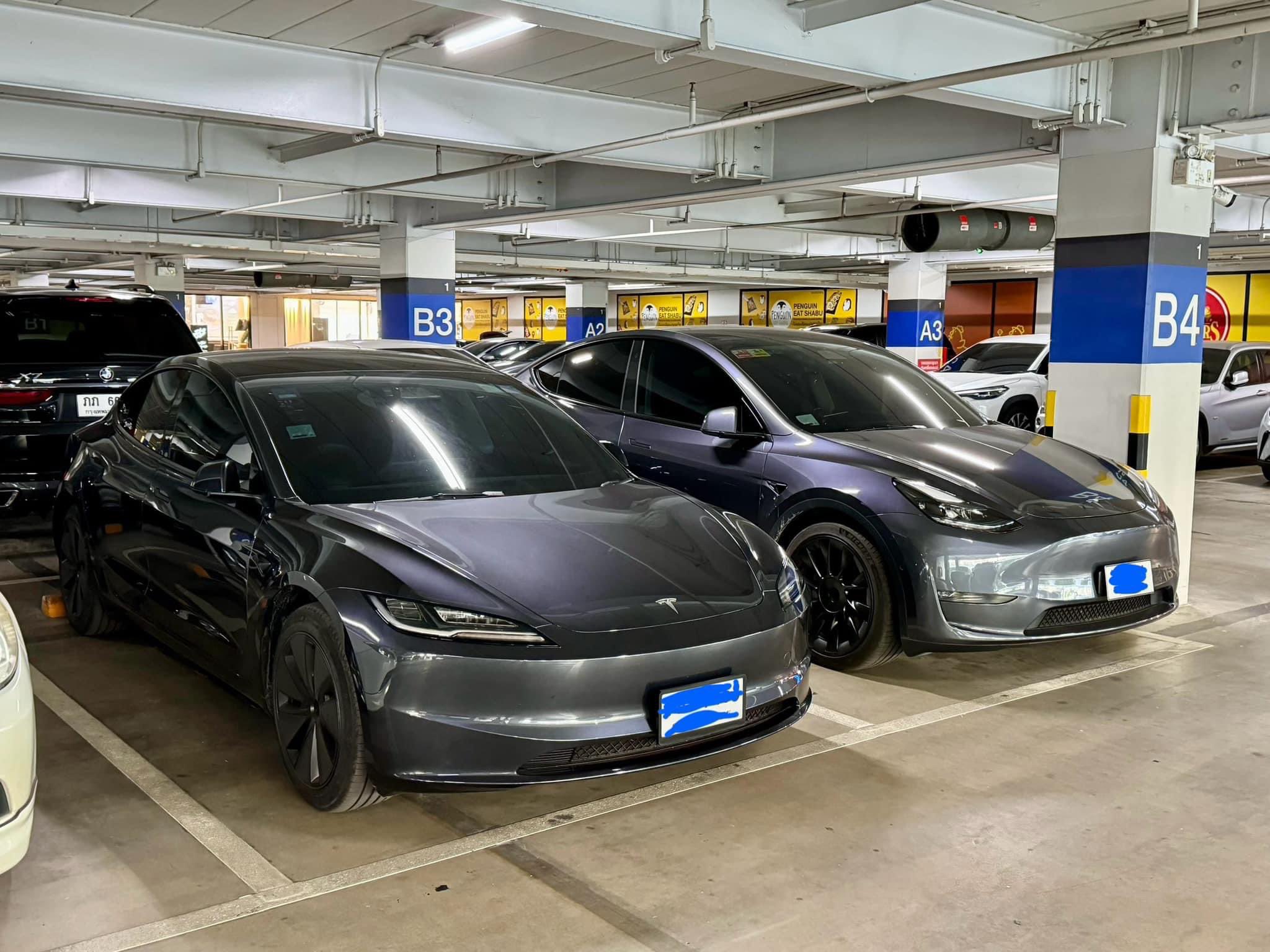 Midnight grey 2024 tesla model 3