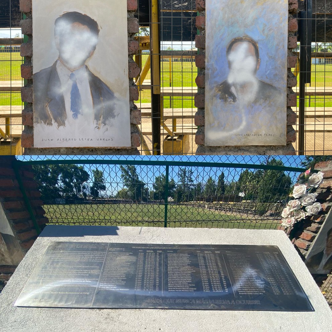 deliberaccion1's tweet photo. Solidarizamos con la Agrupación de familiares de ejecutados de Paine, ante una nueva vanzalización de sus memoriales. Conversaremos en nuestra próxima asamblea de este tema. #DerechosHumanos #DetenidosDesaparecidos #EjecutadosPolíticos #Paine #Chile https://t.co/ktDGACa0kM