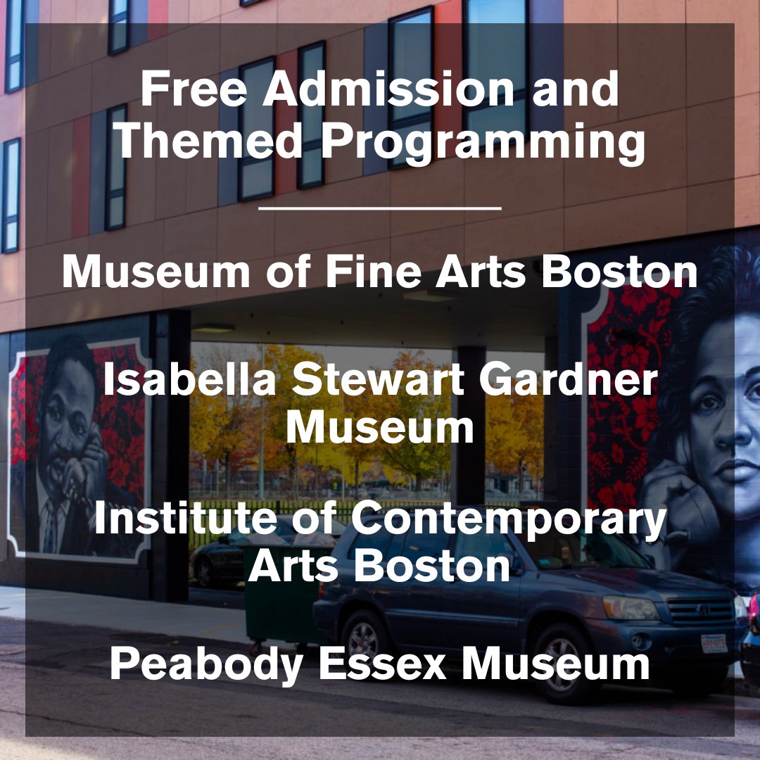 Celebrate Dr. Martin Luther King Jr.'s legacy with service projects and exhibits at Boston cultural institutions! You can also visit "The Embrace" in the Common or "Roxbury Love Story" in Roxbury, both about the relationship of Dr. King and Coretta Scott King, who met in Boston.
