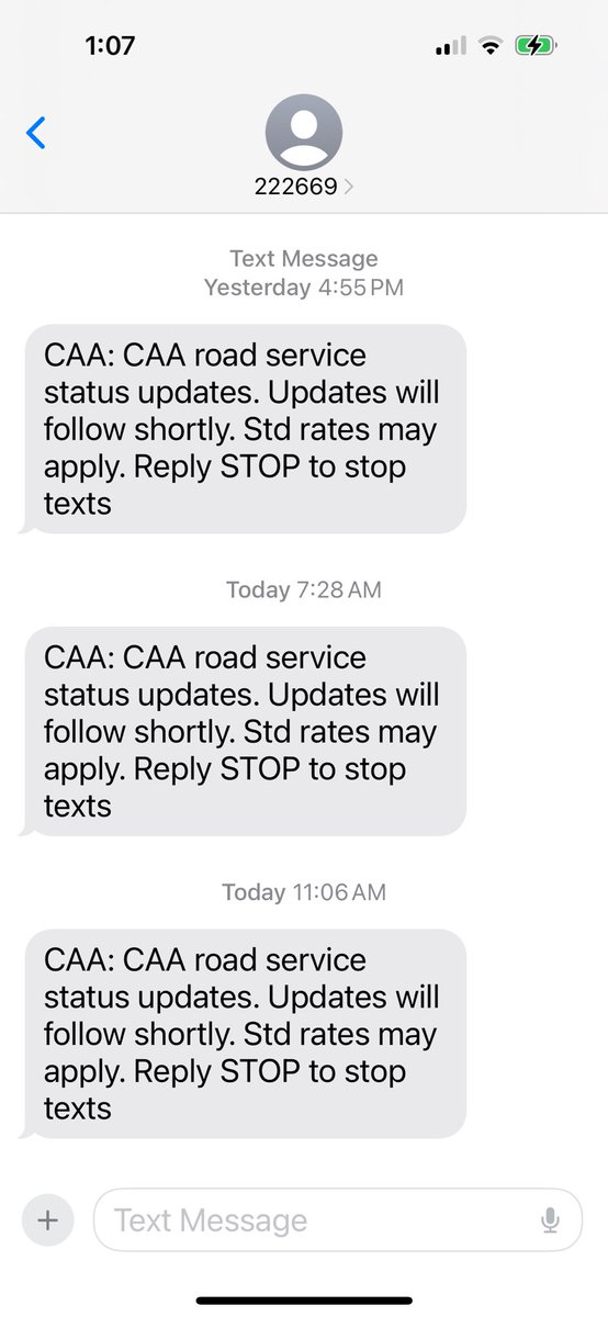 Shields62's tweet photo. @CAASaskatchewan You might need to upgrade your technology, no call backs from 26 hours ago (plus 4 other call back requests), on hold for 2 hours and call got dropped and still waiting for the text message shortly! Request service on app said 9:34 am from 4:55 pm yesterday. https://t.co/8jAyA3q2i3