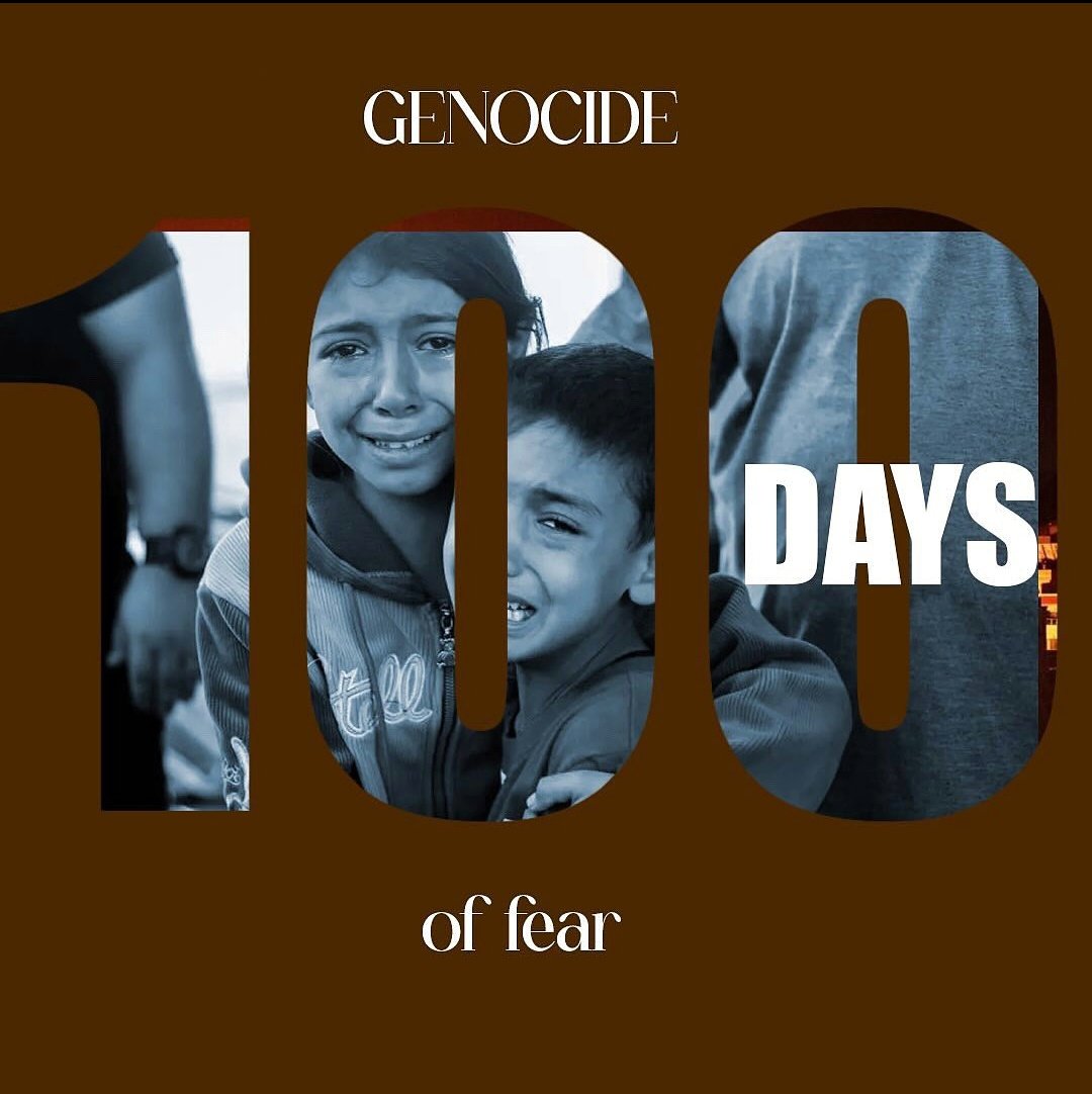 Hanii_tales's tweet photo. 100 days shrouded in the chilling cloak of fear endures the relentless storm of #GazaGeniocide. As the people grapple with the harsh reality of violence, anxiety, and uncertainty. In this prolonged ordeal, we should stand united in condemning the atrocities.
#100DaysOfGenocide https://t.co/mvZBLhIp9a