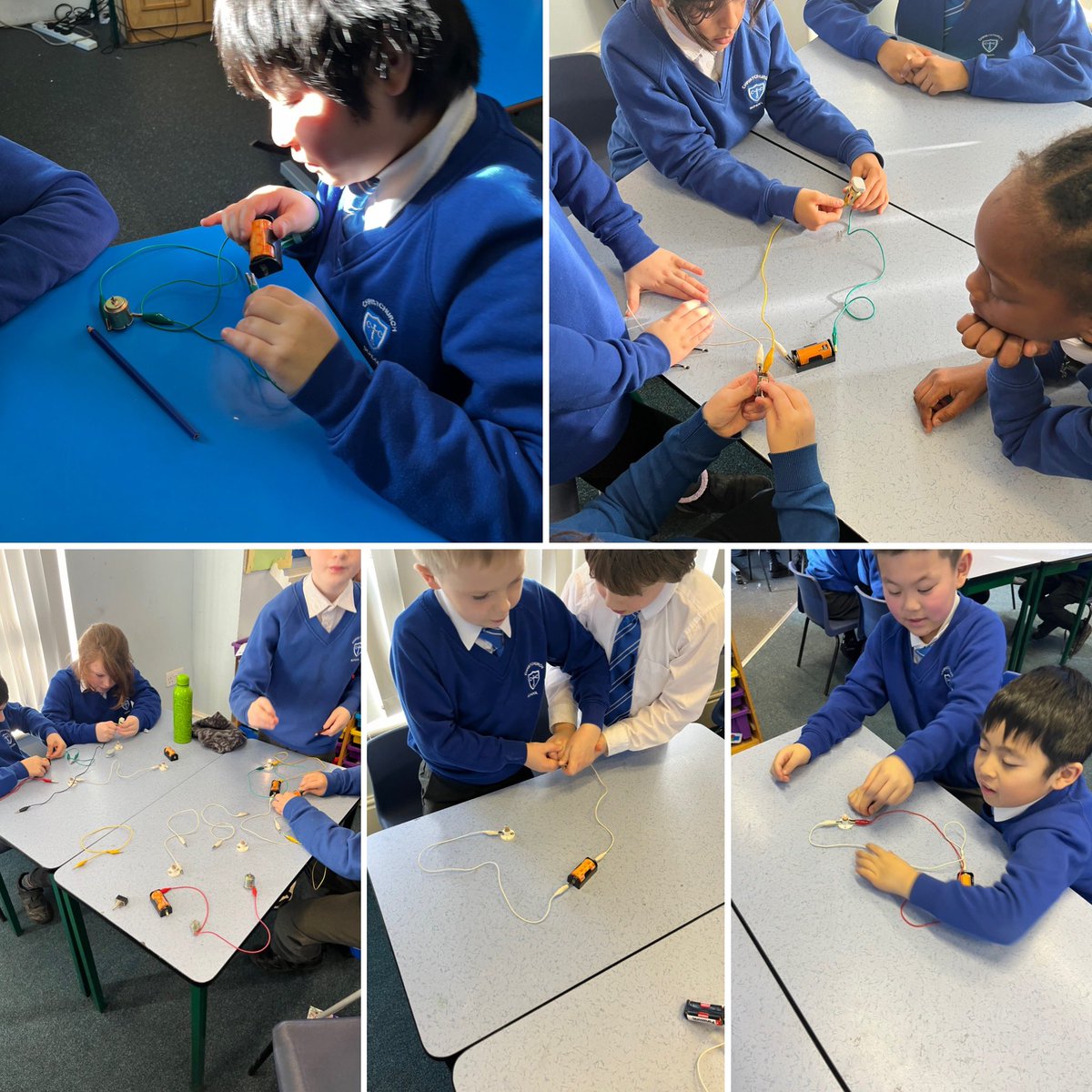 CPrimarywales's tweet photo. KS2 have enjoyed exploring circuits. We talked about different types of circuits and created their own. #CCscience&technology https://t.co/i2cjD91Kio