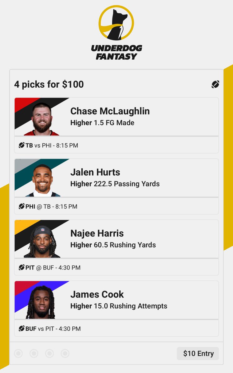 It’s NFL Playoff Sunday so you know what time it is ⌚️

Who’s riding with us?

Make sure to use code “SIDELINE” or sign up here: 
play.underdogfantasy.com/p-sideline