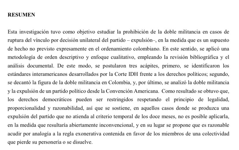 DianaMPC06's tweet photo. Les invito a consultar nuestra reciente publicación denominada: La doble Militancia ante la expulsión de partidos políticos en Colombia: Estándares  Interamericanos

https://t.co/hjlkESNmqQ https://t.co/BsoWOgEotk