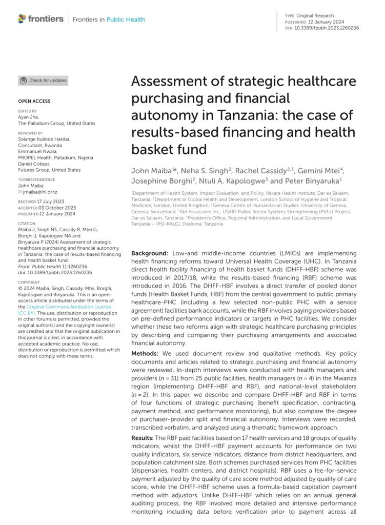 john_maiba's tweet photo. Both RBF and DFF consider most of the strategic healthcare purchasing principles #Tanzania, but further efforts are needed to strengthen the alignment towards UHC..  https://t.co/5QORW4MPKU https://t.co/NB6SuF3nyT