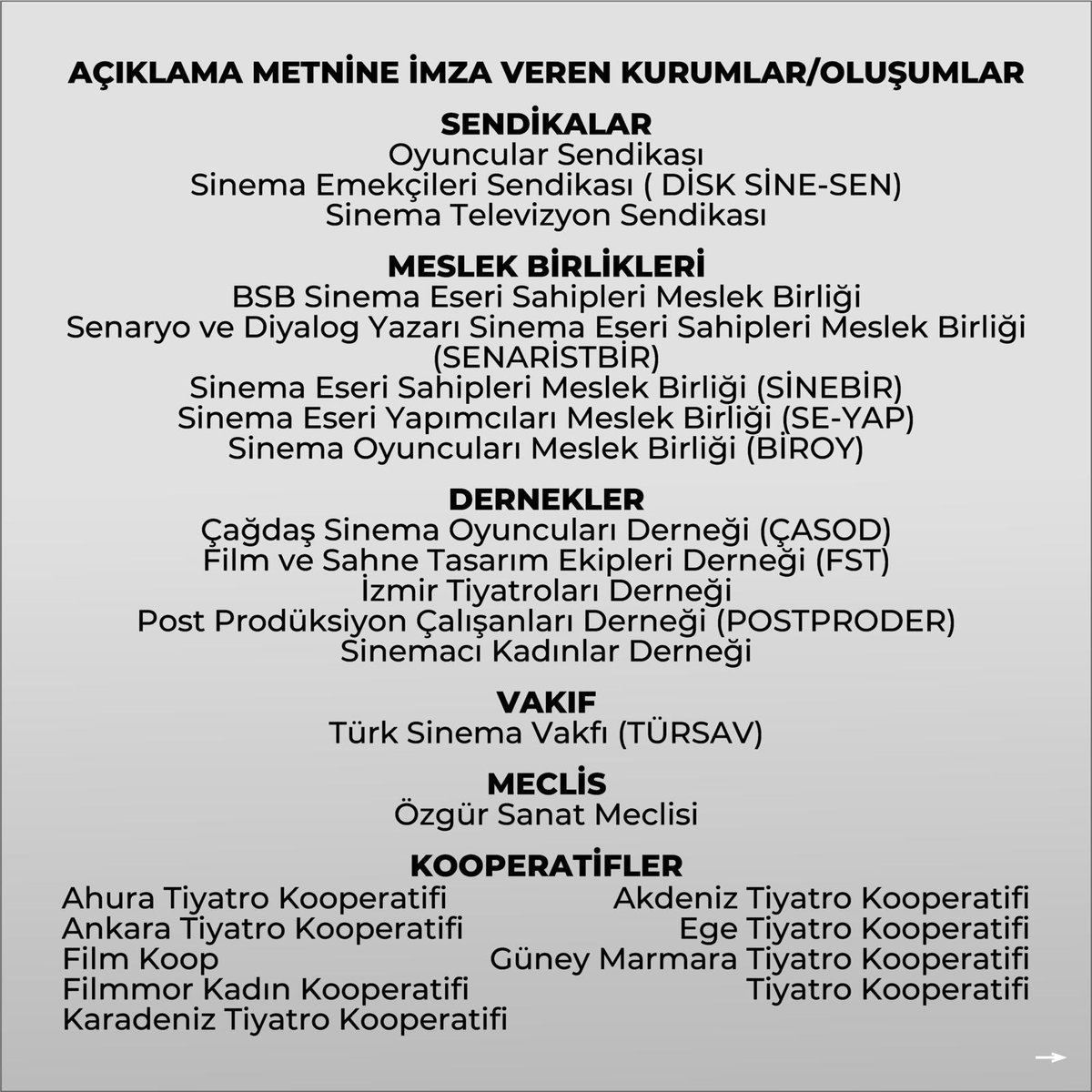 belgeselsinema's tweet photo. BASIN AÇIKLAMASI ÇAĞRISI Emek ve Meslek örgütleri olarak; "SANSÜRE HAYIR" demek için bir araya geliyoruz. Değerli basın emekçilerini yapacağımız basın açıklamasına davet ediyor ve tüm meslektaşlarımızı 17 Ocak 2024 Çarşamba günü Süreyya Operası önüne bekliyoruz. #sansürehayır https://t.co/UBmo8EBeWq