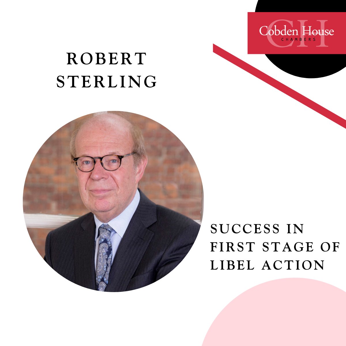 cobden_house's tweet photo. Robert Sterling succeeds for his client in the first stage of libel action.

Read the full article here - https://t.co/thnKHLqVEm

#barrister #Law #LibelAction https://t.co/6aYPvV8ZxX