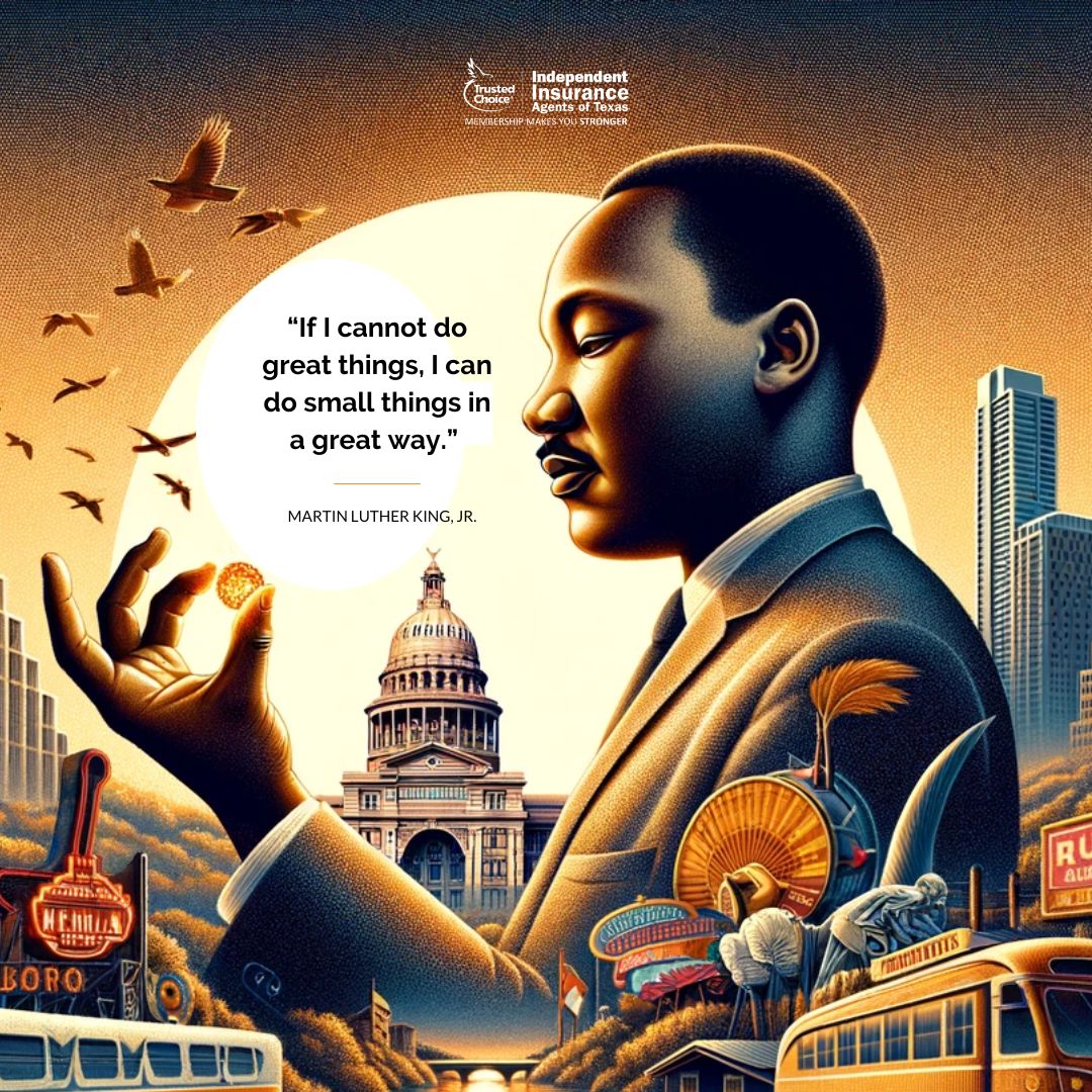 iiatexas's tweet image. Embracing the wisdom of Dr. Martin Luther King, Jr.: 'If I cannot do great things, I can do small things in a great way.' Today, we honor his legacy by celebrating the power of small acts done with great heart. 

#MLKDay #AustinMLKDay