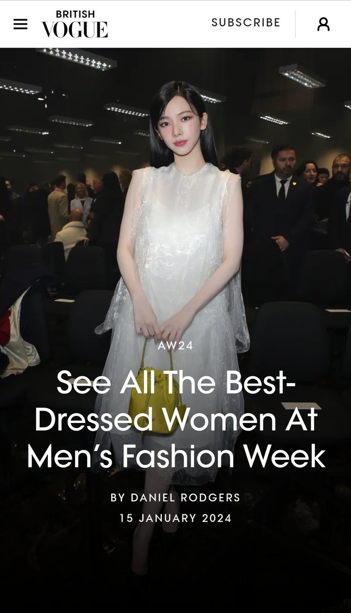 karinachartss's tweet image. British VOGUE | #KARINA for the cover 'See All The Best-Dressed Women At Men’s Fashion Week'.

"we spotlight a handful of the best-dressed women on the frontlines of the AW24 menswear shows, from.. to Karina in jellyfish @Prada"

#KARINAXPradaFW24
#PradaFW24 @aespa_official