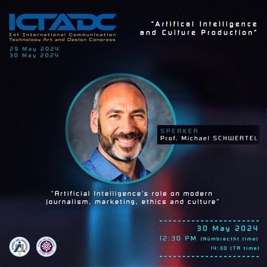 Excited to announce I'll be speaking at #ICTADC2024 by Istanbul Arel University! "Artificial Intelligence and Culture Production" 🎨🤖 It's a deep dive into #DigitalCulture and #MediaInnovation Can't wait to share insights and learn from others! 🌍💡 #ArtificialIntelligence #AI