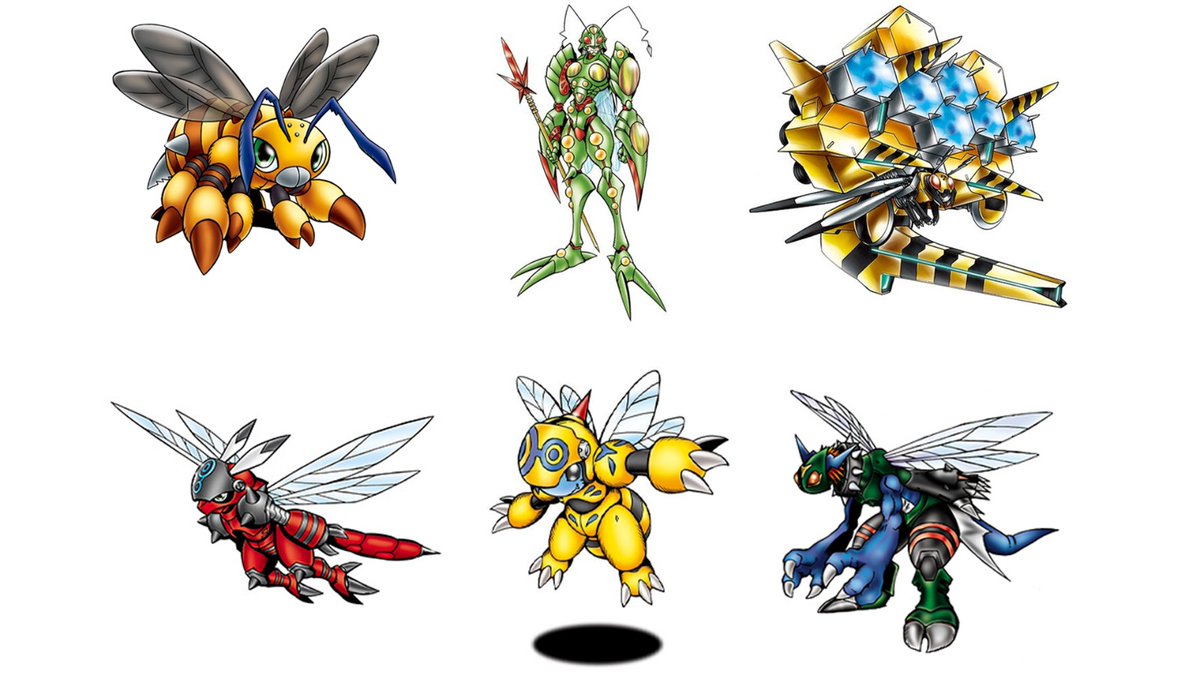 IllustroDesign's tweet photo. @Karn_EX probably drives you crazy that there's no "Beemon" despite all this 😅 https://t.co/DNTFPkKQDO