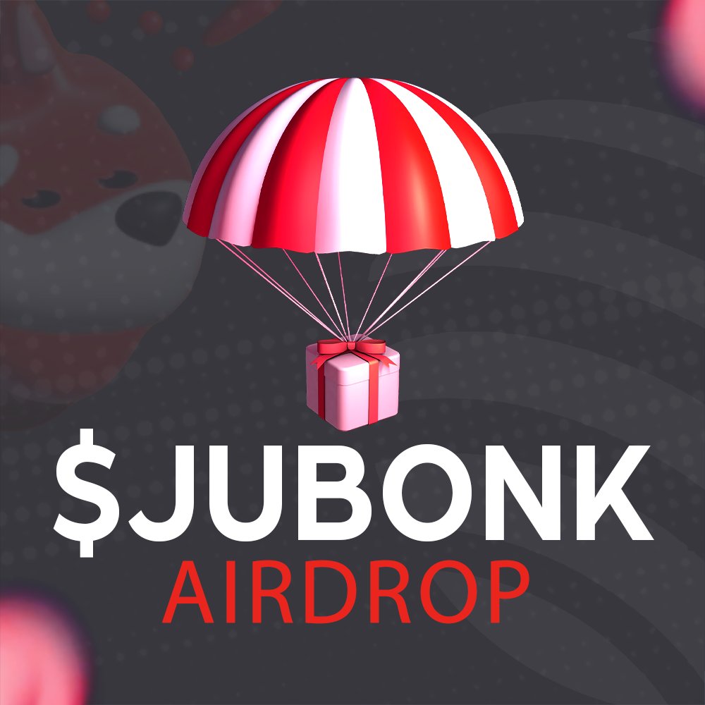First 300 SOL addresses will get $JUBONK Airdrop👇🏻🔴