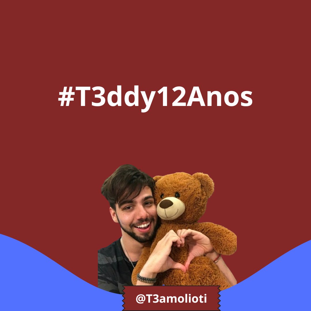 Amanhã o canal do <a href="/t3ddyyyyy/">T3ddy</a> irá completar 12 aninhos de vida e para comemorarmos, iremos levantar a tag: #T3ddy12Anos!

Então, postem suas homenagens na tag amanhã que vamos amarrrr ver tudinho!

Até mais ❤️🐻