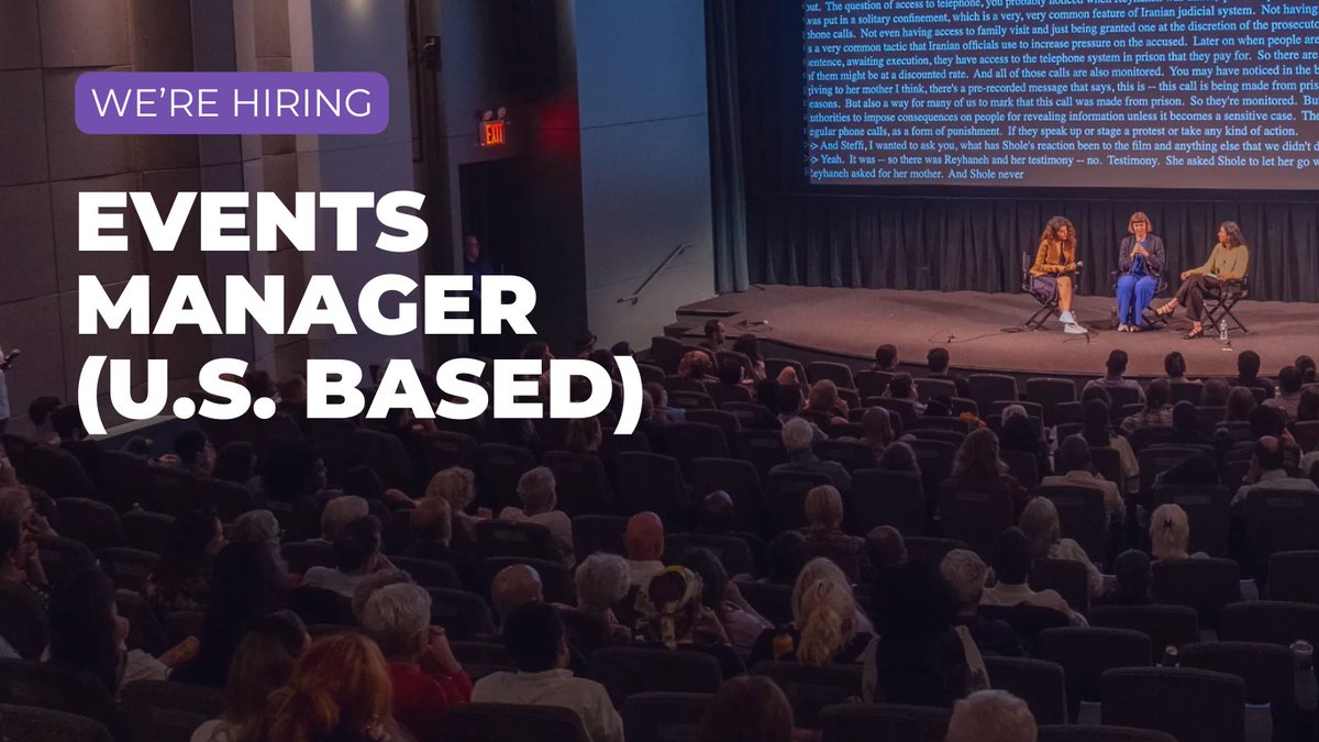 Together_Films's tweet photo. Join Together Films! ✨ 

We're looking for an Events Manager to join our team who will proactively lead event management for our non-theatrical impact campaigns across the U.S. (Community, Corporate, Educational &amp; Festivals).   

Apply now: https://t.co/RiF9K9EIxx 

#jobsearch https://t.co/jErBrJUOWX