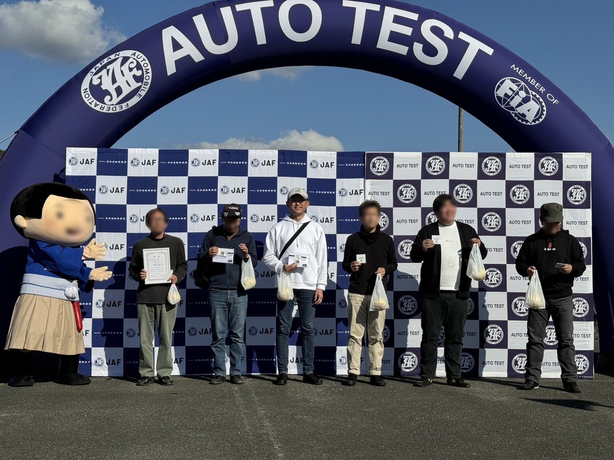 2024年一発目のオートテストは高知！エキスパートクラス3位。トップと0.84秒差は上出来でしょう。今年も楽しもう！ところでAIに任せるとゆるキャラまでボカシ入ってるやん😆