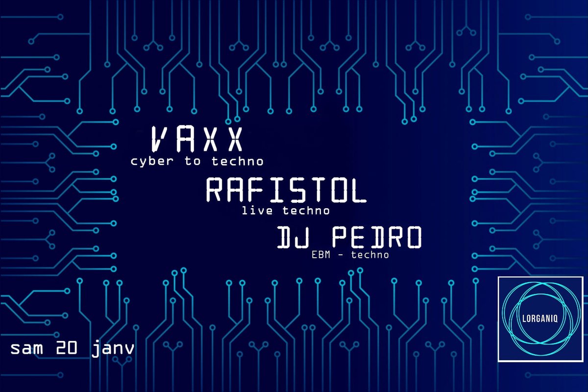 DJpedrorocks's tweet image. samedi 20/01 de 21h à 2h je mixerai de la #darkwave de l' #EBM et de l'#electrodark à Lorganiq rue Bourbon à #Bordeaux avec Rafistol (live #techno) et VaxX (techno) pour la soirée "Techno Dysfonction"