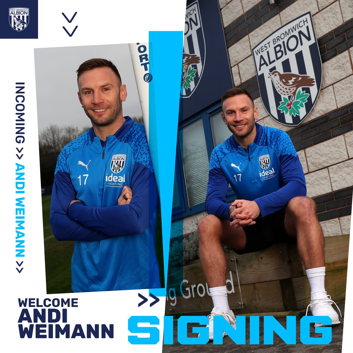 WBA's tweet photo. Announcing Andi! 🇦🇹

We're delighted to confirm the signing of @andiweimann on loan for the remainder of the season! ✍️