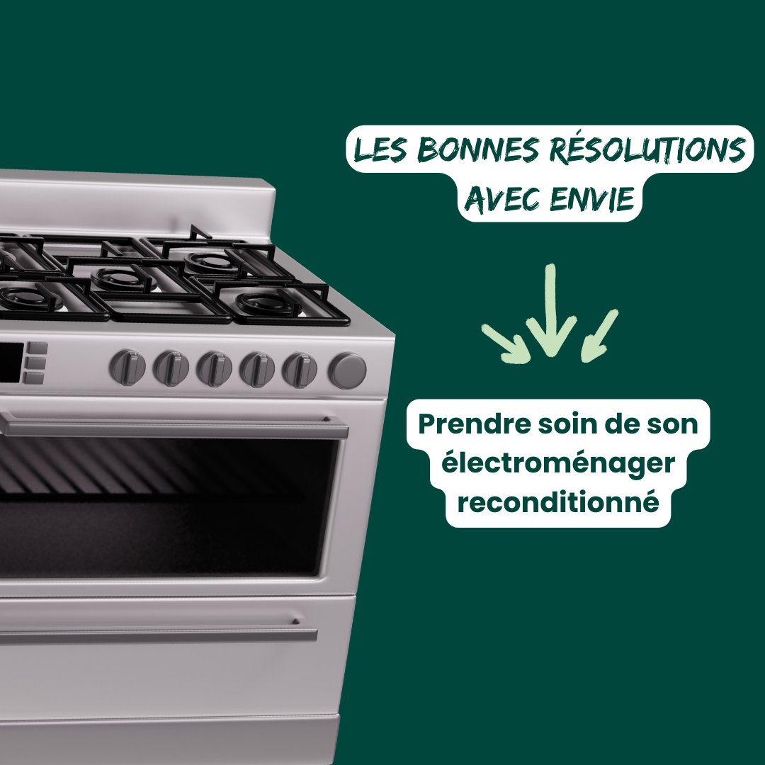 En 2024, pourquoi ne pas se lancer dans l'économie circulaire ? Envie vous propose plusieurs bonnes résolutions tout au long du mois dans le but de changer vos habitudes. La 3e résolution sera de prendre soin de nos appareils électroménagers reconditionnés avec Envie.💚