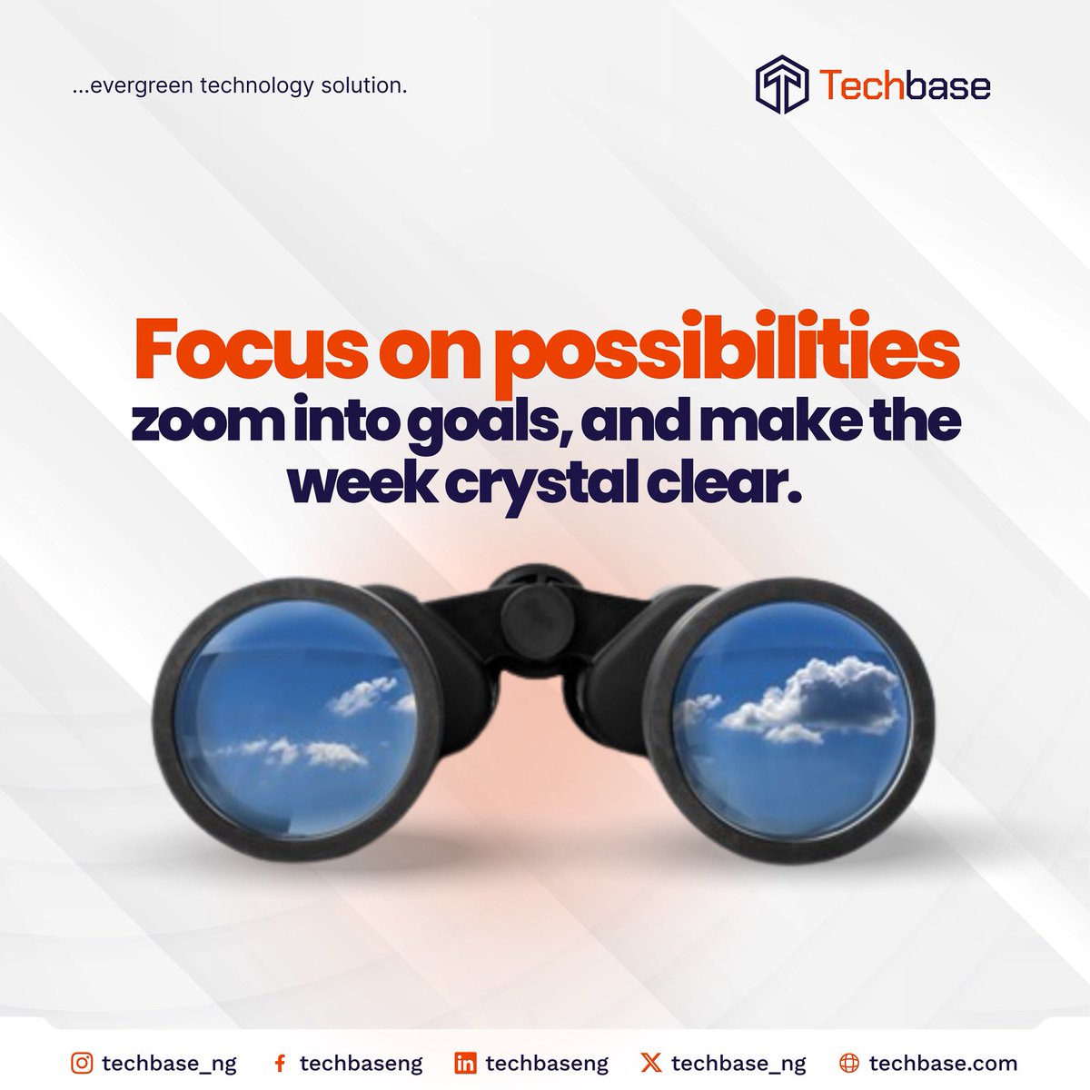 Imagine the possibilities as you set clear goals for the week. Break down each goal into actionable steps, creating a roadmap for success. Stay focused, and you’ll navigate the week with purpose and clarity.

#techbaseng #techbase #techbasenigeria #success #goal #Motivational