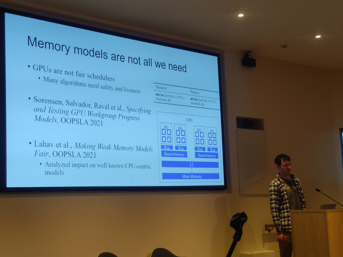 According to <a href="/reeselevine/">Reese Levine</a> at the FOWM workshop <a href="/poplconf/">POPL 2026</a>, memory models are just half of the problem. We need to start taking a closer look to forward progress models