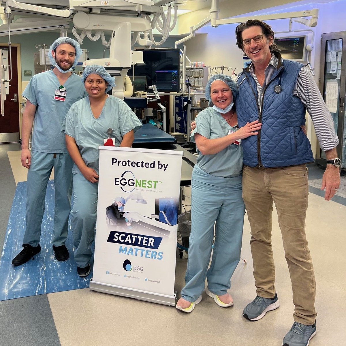 eggmedical's tweet photo. The #ScatterMatters movement continues at in South Carolina! We are proud to protect the entire team at @RoperStFrancis with 2 new #EggNest Radiation Protection Systems, because everyone in the room deserves protection from scatter radiation ☢.
#EggMedical #ProtectEveryoneInEveryCase