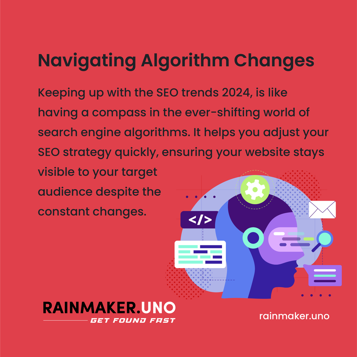 Rainmaker_uno_'s tweet photo. Navigate the evolving world of #SEO in 2024 with precision! Stay updated on trends, adapt your strategy, and thrive in the dynamic digital landscape. #SEOTrends #DigitalMarketing #WebVisibility https://t.co/nLNGJEJP9x