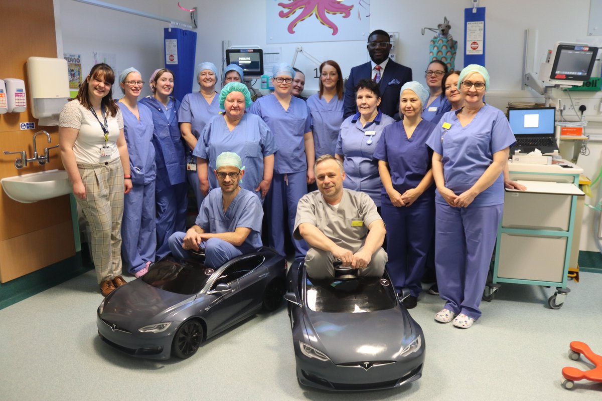 DGNHS Charity 💙 (@dgnhscharity) on Twitter photo The <a href="/DudleyGroupNHS/">The Dudley Group</a> Theatre department had a wonderful surprise when two pint sized Tesla electric cars were delivered to the department. A big thank you to @TelsaOwnersUK for donating the cars for our young patients to help them feel relaxed and calm before their surgery. The <a href="/DudleyGroupNHS/">The Dudley Group</a> Theatre department had a wonderful surprise when two pint sized Tesla electric cars were delivered to the department. A big thank you to @TelsaOwnersUK for donating the cars for our young patients to help them feel relaxed and calm before their surgery.
