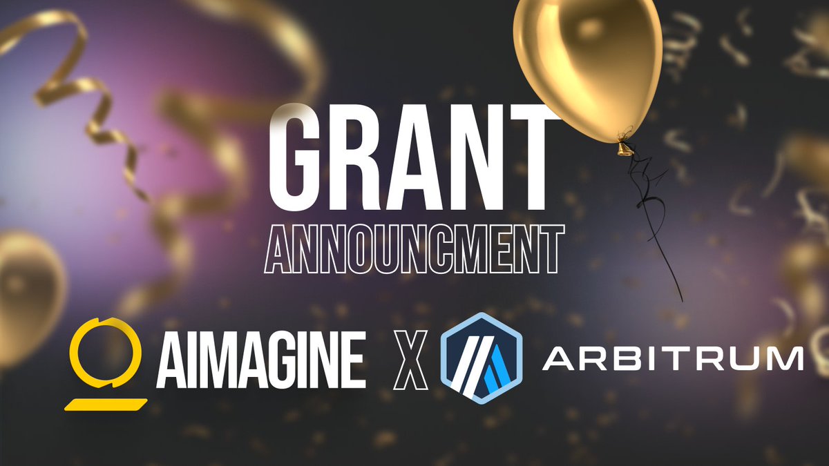 We are thrilled to share that @AimagineNFT  has received a grant from <a href="/arbitrum/">Arbitrum</a> foundation!

This marks a major milestone for our team, bringing us closer to our goal of cultivating a dynamic NFT ecosystem where creators and communities can thrive, innovate, and connect like