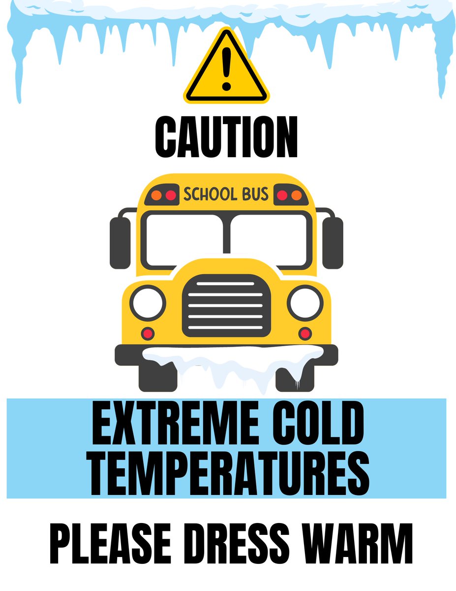 LordSelkirk_SD's tweet photo. With extreme cold temperatures upon us, it is important for our students to dress appropriately for the weather, if it be walking to school or riding the bus.
During the winter months, busing students should always have a warm jacket, toque, mittens/gloves with them at all times. https://t.co/6sAA972CoM