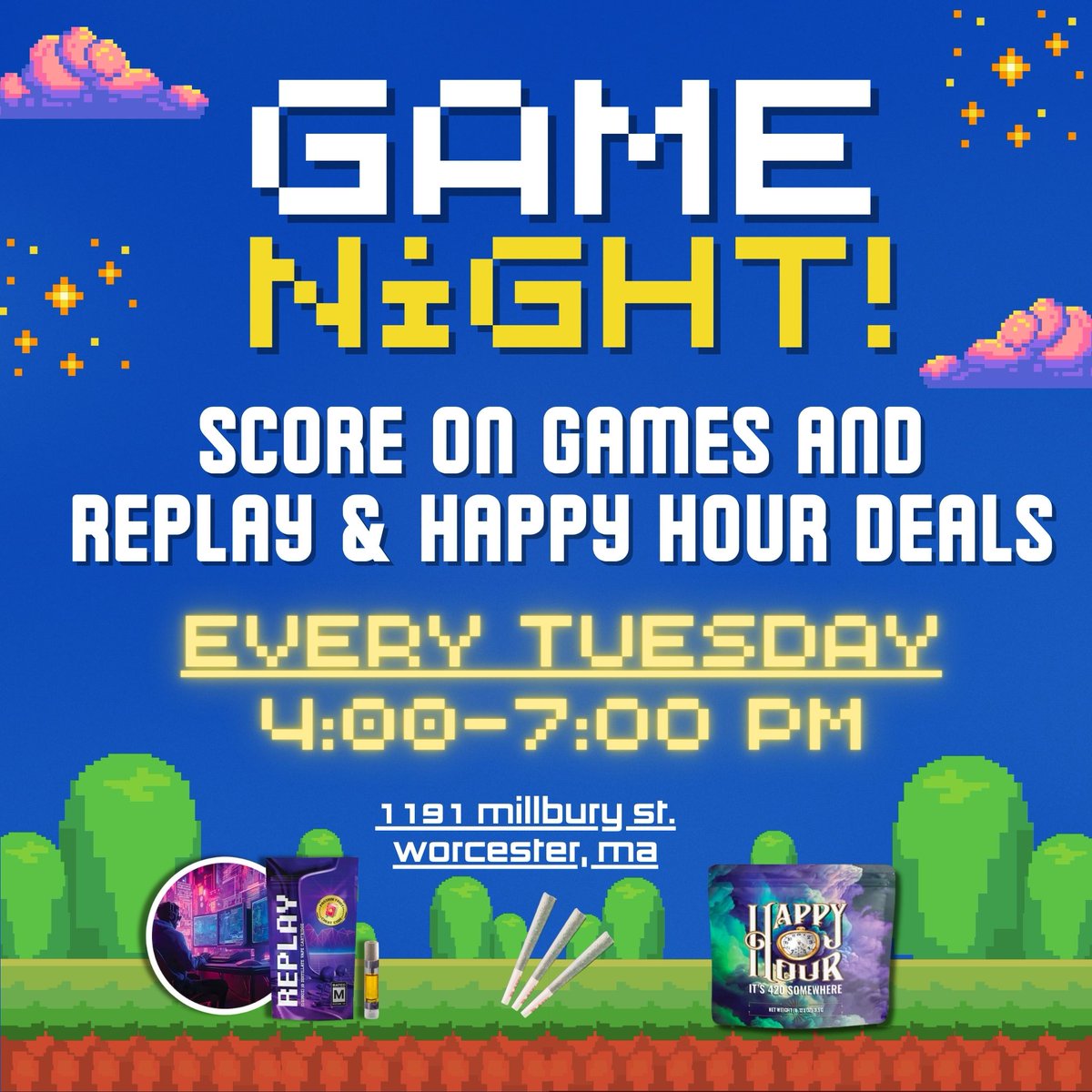 Come on down to Resinate in Worcester for Game Night tomorrow! Tuesday from 4:00-7:00 PM. Score on classic Nintendo games and Replay Goodies! 😍
#fourtwenty #gamingcommunity #plantmedicine #worcestergaming #worcesterevents #dispensaryevents #dispensarylife #worcestergamernight