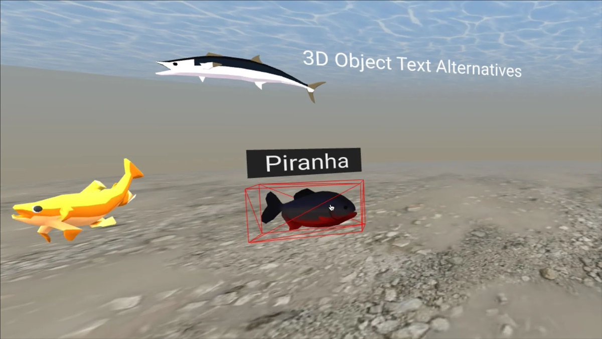 How is it possible to interact with objectives and use text alternatives in #VirtualReality? @rolanddubois and @TechThomas search for the answer: buff.ly/3rKxxPX #Accessibility #VR