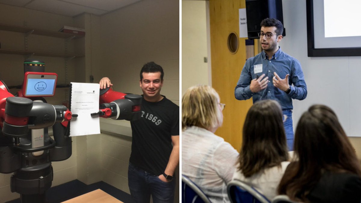If you're looking for some inspiration today, check out Dr. Rafael Papallas' journey from undergraduate to Research Fellow in Robotic Manipulation @UniversityLeeds Read more about his incredible journey here bit.ly/41WQB0Q #Robotics #Computing #Research #STEM