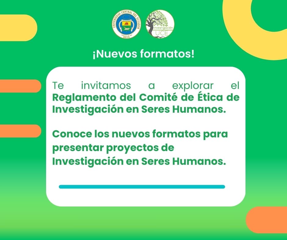 InvestigaUCE's tweet image. #Formatos 📋 

𝐂𝐨𝐧𝐨𝐜𝐞 𝐥𝐨𝐬 𝐧𝐮𝐞𝐯𝐨𝐬 𝐟𝐨𝐫𝐦𝐚𝐭𝐨𝐬 𝐩𝐚𝐫𝐚 𝐩𝐫𝐞𝐬𝐞𝐧𝐭𝐚𝐫 𝐩𝐫𝐨𝐲𝐞𝐜𝐭𝐨𝐬 𝐝𝐞 𝐈𝐧𝐯𝐞𝐬𝐭𝐢𝐠𝐚𝐜𝐢𝐨́𝐧 𝐞𝐧 𝐒𝐞𝐫𝐞𝐬 𝐇𝐮𝐦𝐚𝐧𝐨𝐬.  

☑️ Lee detenidamente

✅ Revisa los formatos  bit.ly/3vL43IU