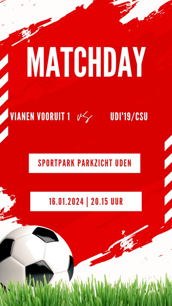 Vianen_Vooruit's tweet image. Let op: 
Wedstrijd is om 20.15 uur in Uden!