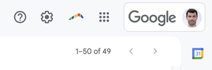 Curious gmail pagination bug.  How many emails am I looking at, 50 or 49?  It's hard to imagine this kind of thing happening if they used a reactive UI architecture.