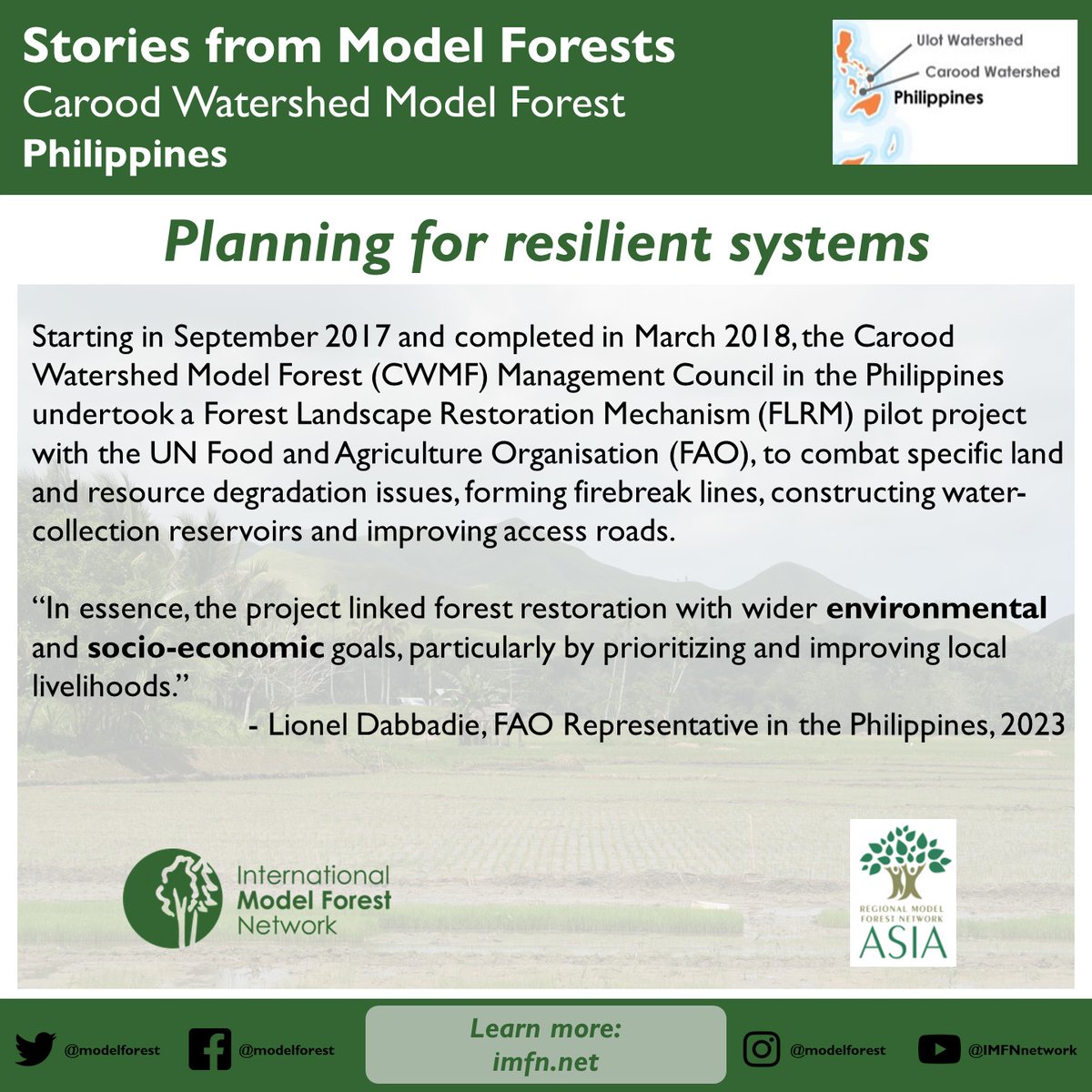 Resiliency 🤝 Model Forests. Learn more 👉bit.ly/450cFri #IamModelForest #GenerationRestoration @FAOForestry @GPFLRtweets @CIFOR @CATIEOficial @NRCan @IUCN @IUCN_forests