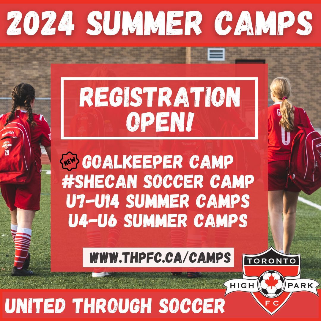 Ready for an unforgettable summer? ☀️ Registration is officially OPEN for our fantastic 2024 camps! Explore the exciting options and secure your spot now on our website: thpfc.ca/camps/ Before and after care is available for select camps as well. ⚽ #SummerCamps #THPFC