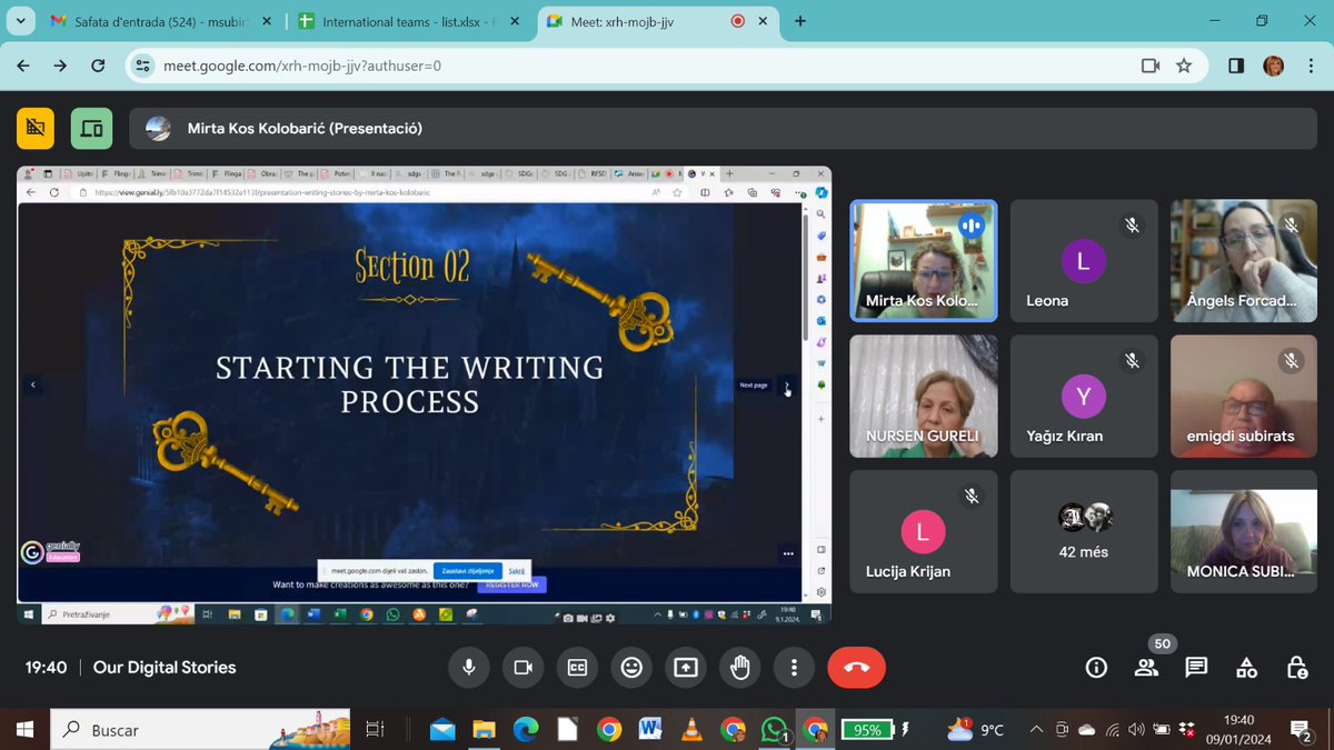 OurDigitalSt's tweet photo. #OurDigitalStories #etwinning Project. Meet 1 with students in which we met our school partners and learnt about them. A pleasure! Now, time to get started with collaborative work #internationalteams Croatioa/Türkiye/Catalonia 💪🏻 https://t.co/hC8LXsHoh1