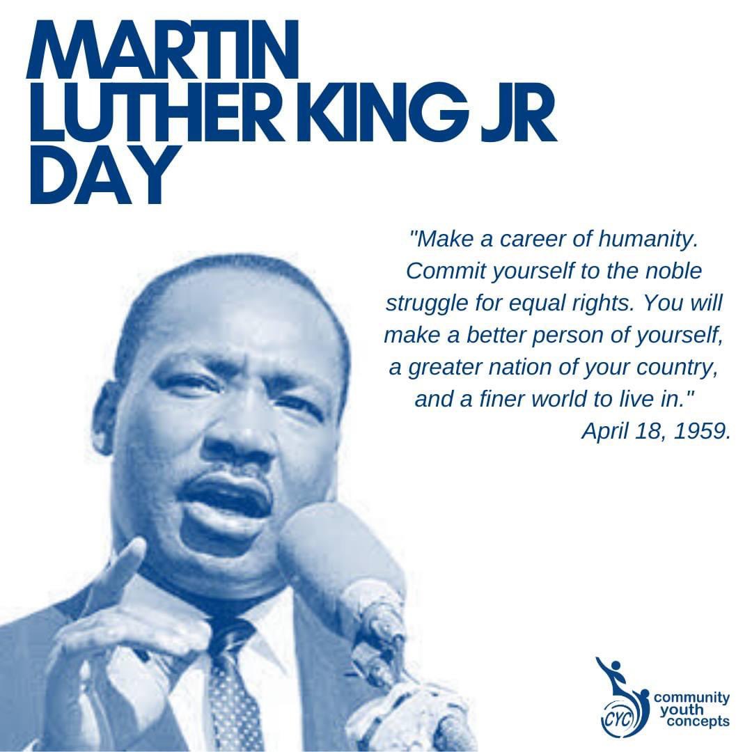 For Martin Luther King Jr. Day, we will be honoring his legacy as we continue to commit to giving back to our community and encouraging our youth to do the same.