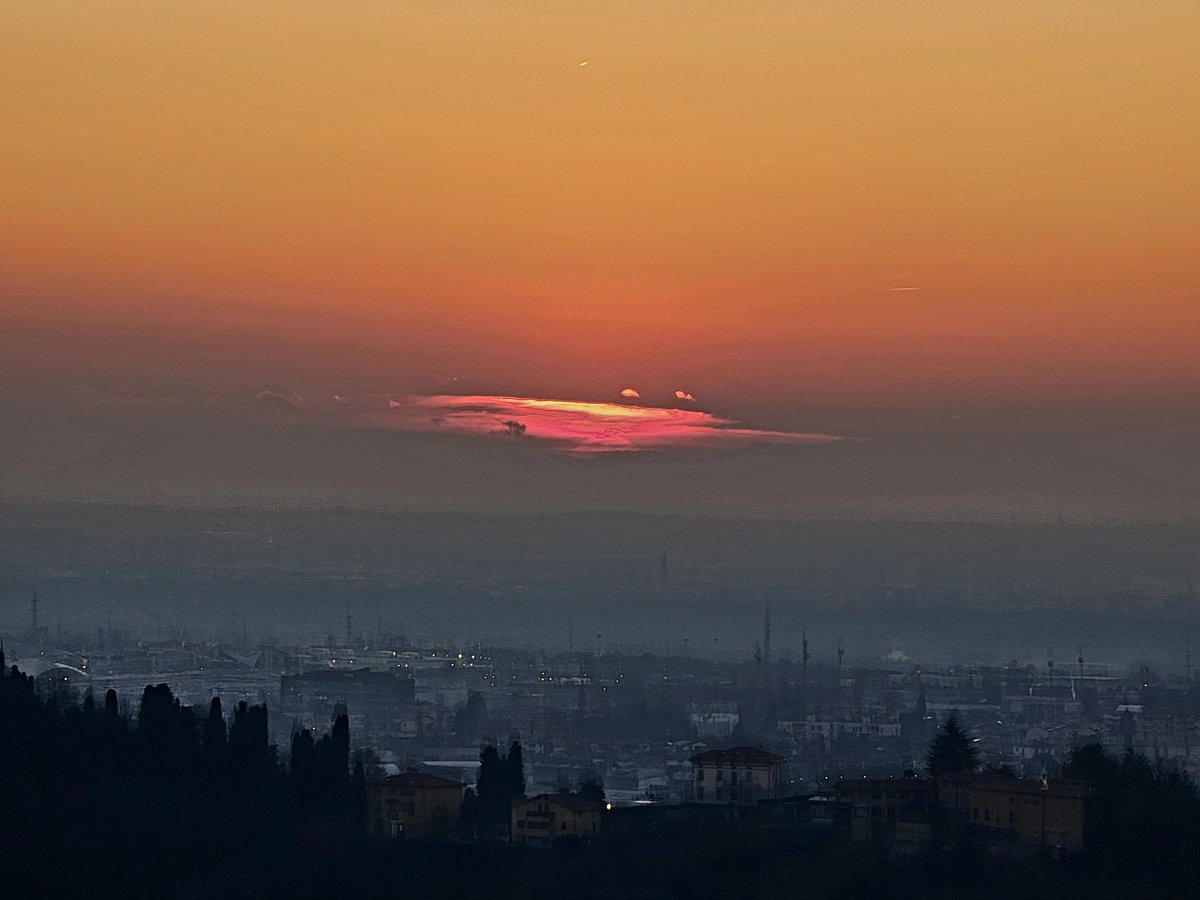 Sunset over Bergamo Italy!