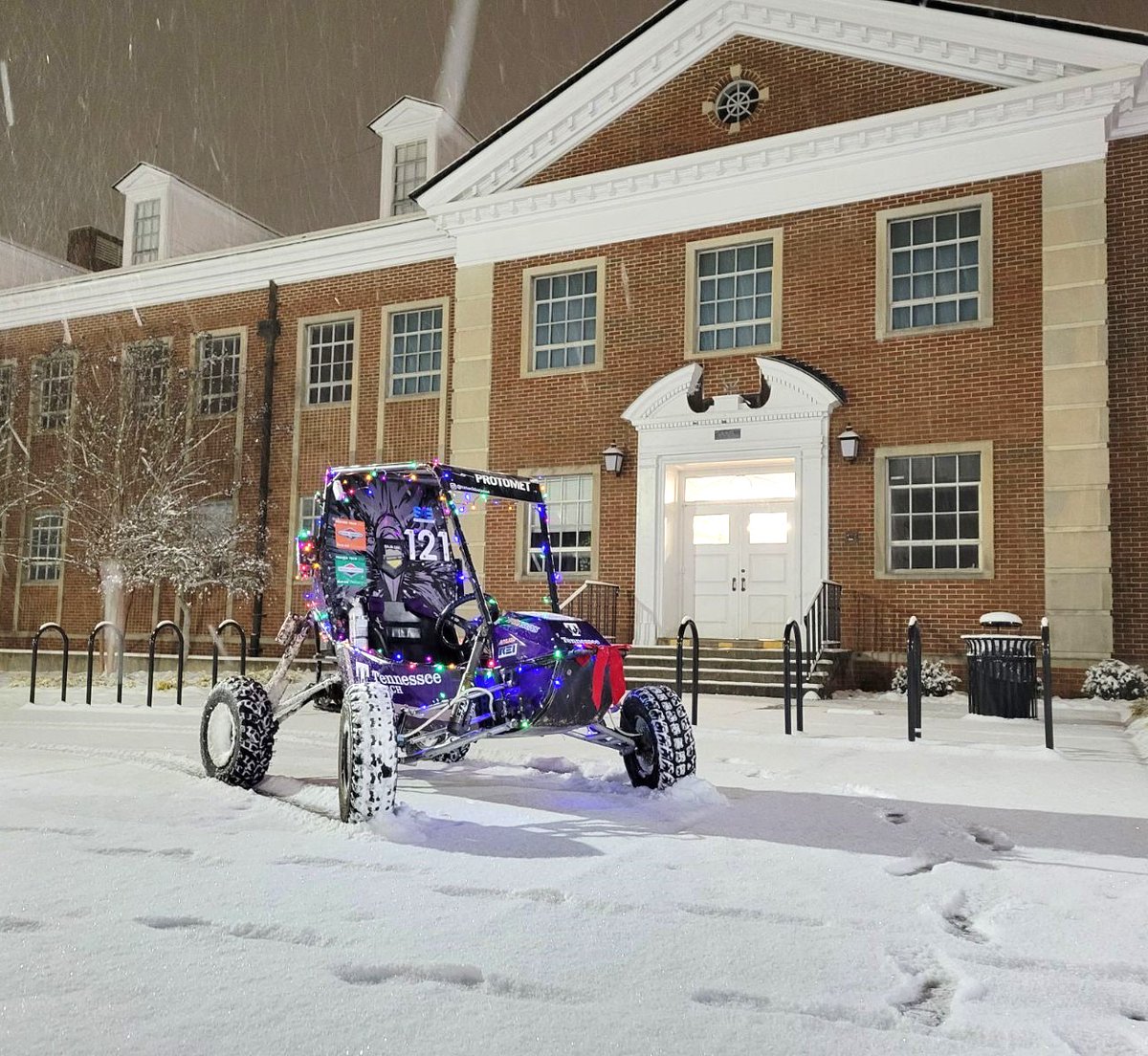 Happy MLK Day and stay safe out there! Tennessee Tech is closed today for the holiday and will be closed tomorrow due to the weather. Special thanks to @tntechbajasae co-captain Owen Massey and team member David Schafer for taking this photo in front of Brown Hall. #tntechme