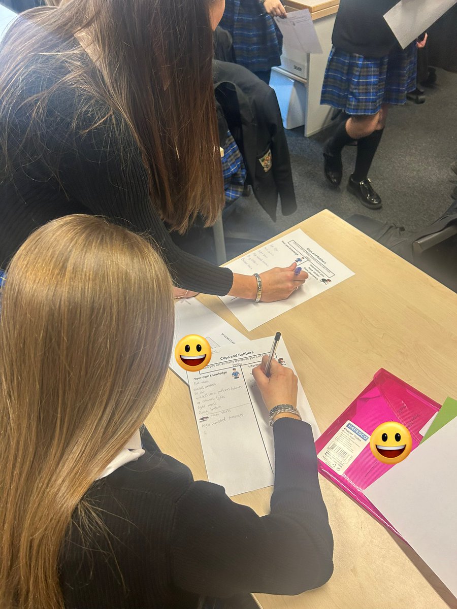 Great work from S3 today who were revising fashion trends with a game of cops and robbers 👮‍♀️👗