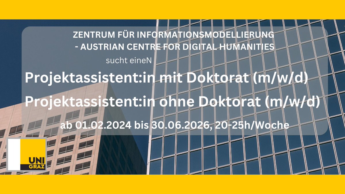 🔔Stellenangebot @UniGraz / @DH_Graz sucht eine Projektassistenz im Bereich #MachineLearning (Aufbau eines GPU Clusters): ➤ Projektassistent:in mit Doktorat: jobs.uni-graz.at/de/jobs/f2b344… ➤ Projektassistent:in ohne Doktorat: jobs.uni-graz.at/de/jobs/bee485… ab 01.02.2024 - 30.06.2026, 20-25h