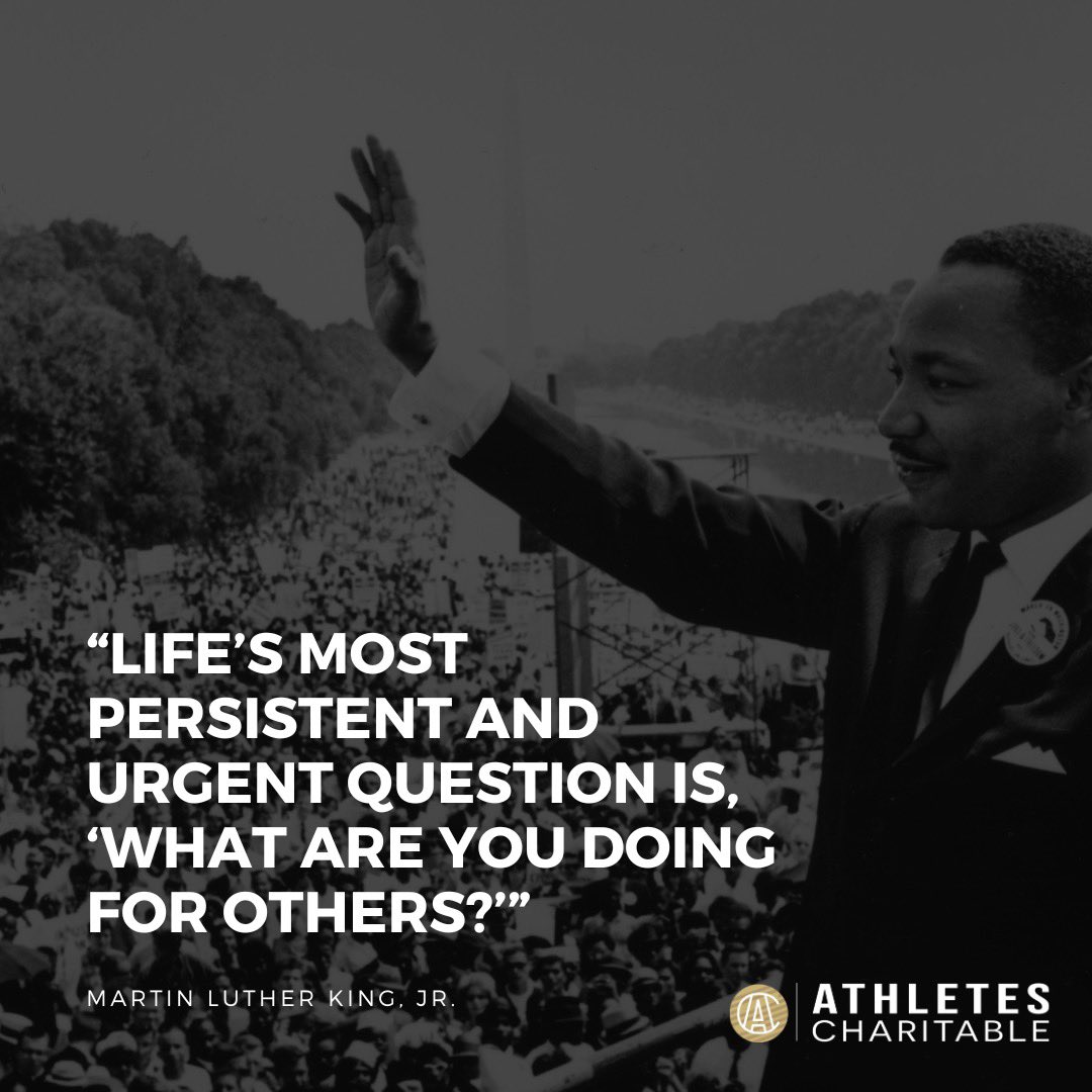 Athletes_Legacy's tweet photo. Happy MLK Day!

Martin Luther King Jr. championed unity and service, which is why today is recognized as a National Day of Service by Congress in honor of his legacy.  

#MLK #mlkday #unity #service #community https://t.co/jVFOwqCTg1