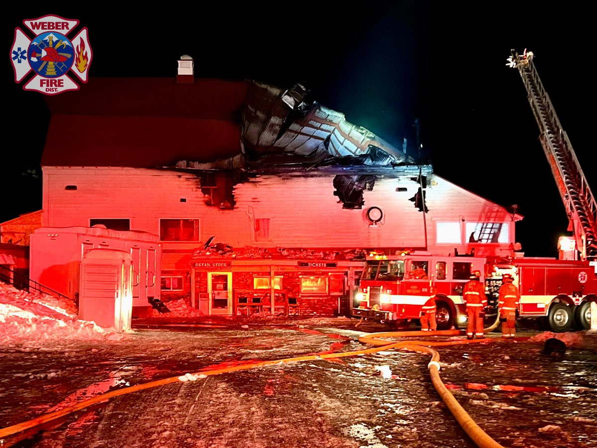 Early AM, 5/15/24 multiple agencies responded to Nordic Valley Lodge for a dispatched structure fire. Efforts were challenging due to buried hydrants, heavy wind, smoke, &amp; freezing temps. Cause under investigation. See social media for more info. Please clear nearby hydrant’s.