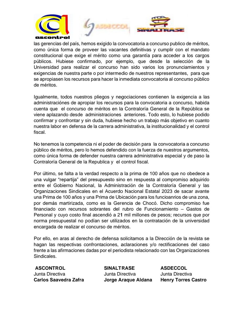HectorBustmante's tweet photo. Los afiliados de @ascontrolcgr exigimos rectificación https://t.co/kORfRtI6UP