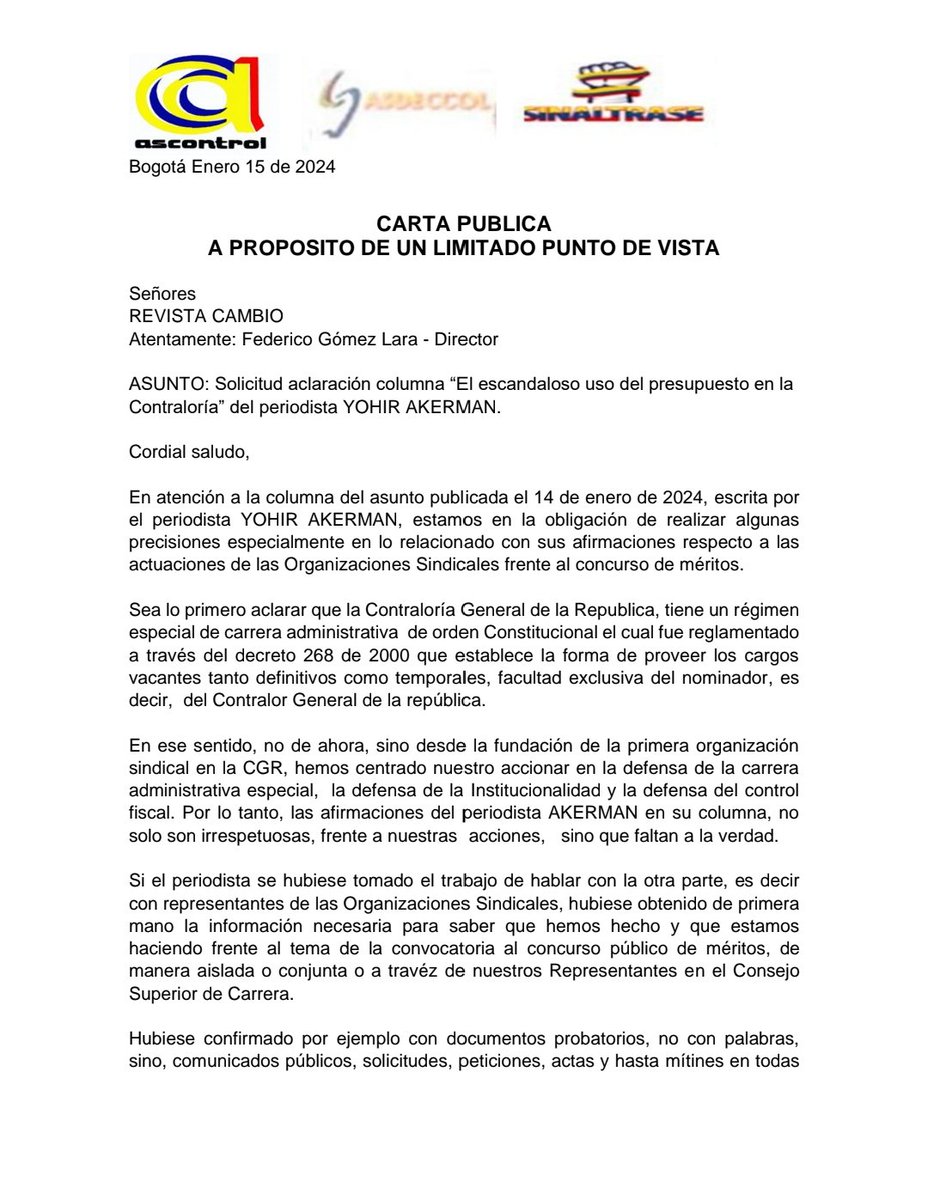 HectorBustmante's tweet photo. Los afiliados de @ascontrolcgr exigimos rectificación https://t.co/kORfRtI6UP